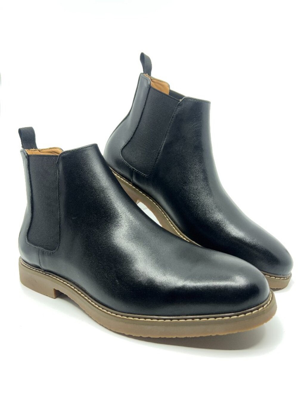 Steve Madden HIGHLINE Chelsea Boot Black Leather Men’s 10M
